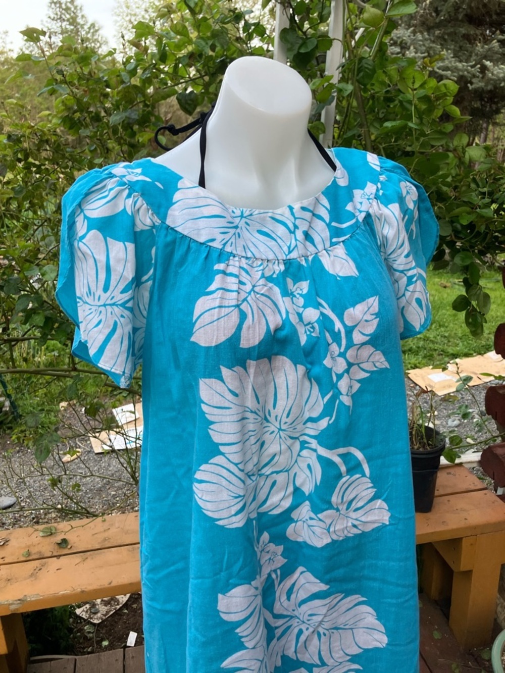 Vintage Hilo Hattie made in Hawaii Mumu luau dress Large - Picture 2 of 9
